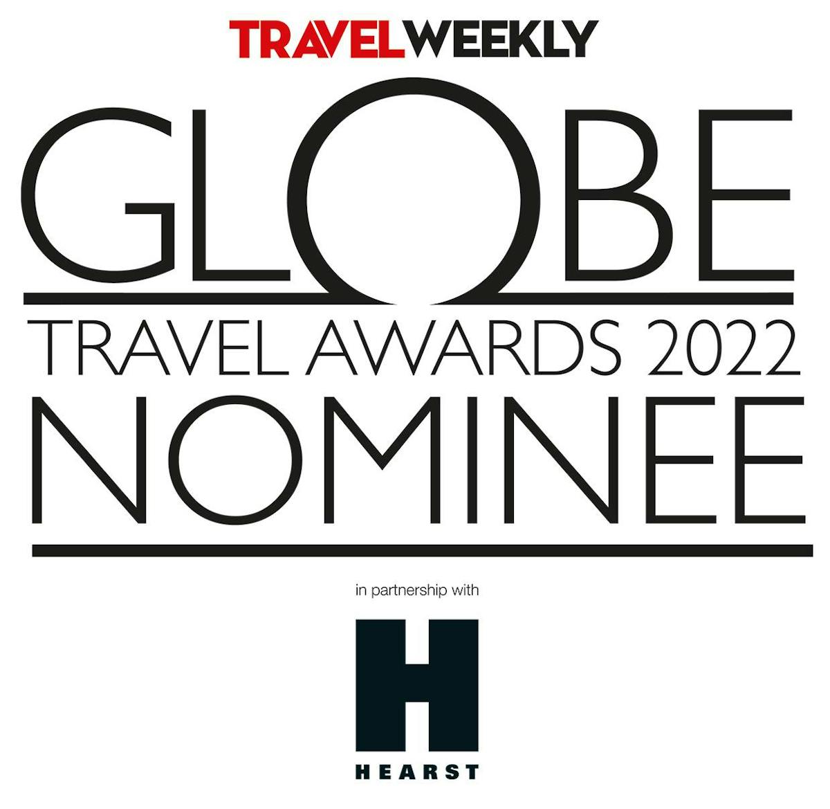 Nomination for Travel Weekly's Globe Travel Awards 2022